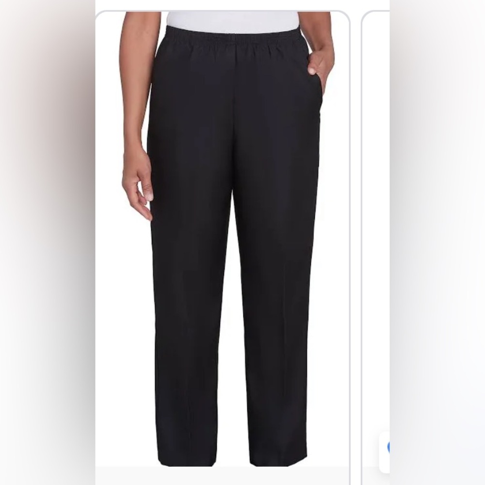 Alfred Dunner black wash comfort waistband size 14 pants NWT